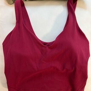 Lululemon align crop tank size 6 pomegranate